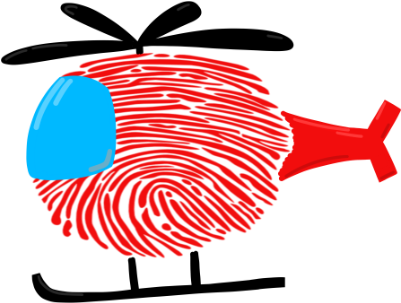 Basteln Mit Fingerabdruck Hubschrauber - Basteln Mit Fingerabdruck Hubschrauber (400x400)