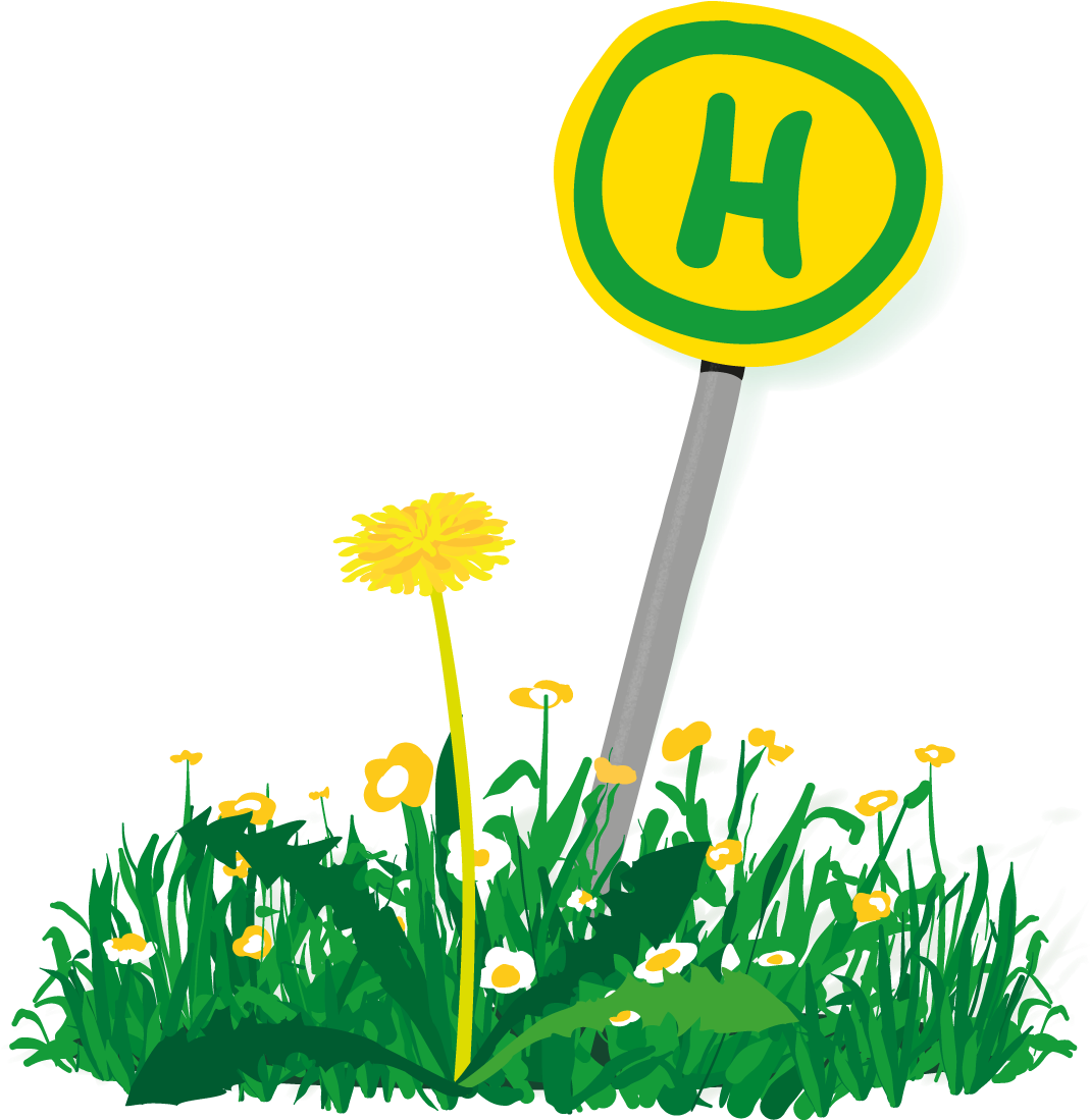 Haltestelle Mit Löwenzahn - Haltestelle Clipart (1212x1314)