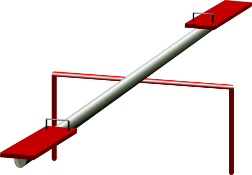 Elefant Hase - Seesaw Clipart Png (500x347)