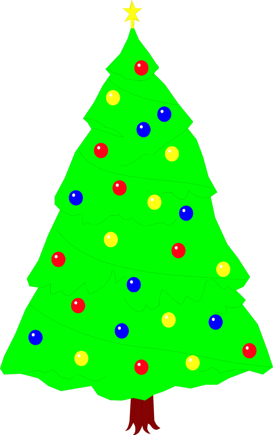 Transparent Christmas Tree Clipart - Christmas Tree (958x1527)