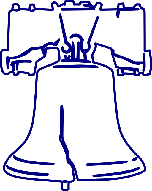 Rung - Clipart - Liberty Bell Coloring Page (1023x1280)