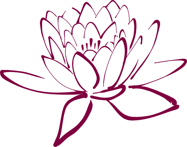 Fuschia Lotus Clip Art At Clker - Abstract Clip Art (600x472)