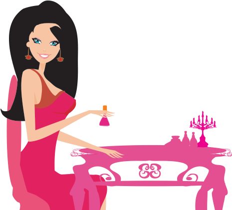 Nail Spa Cartoon (574x421)