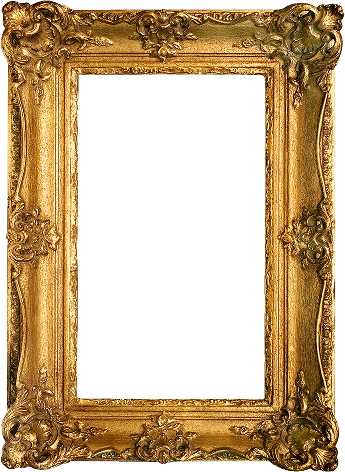 Variants On Ornate Gold Frames Around Graphic Image - Frame Transparent (1185x1600)