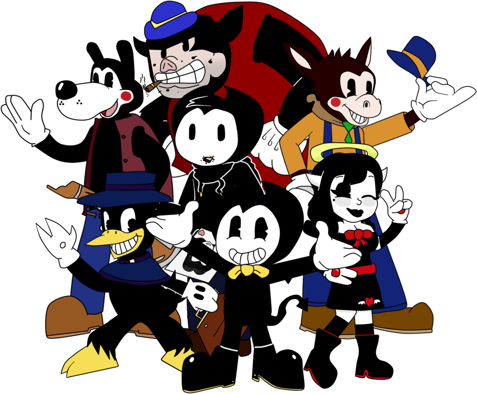 Gamerboy123456 85 18 The Bendy Gang By Gamerboy123456 - Bendy And The Ink Machine Bart (1024x821)