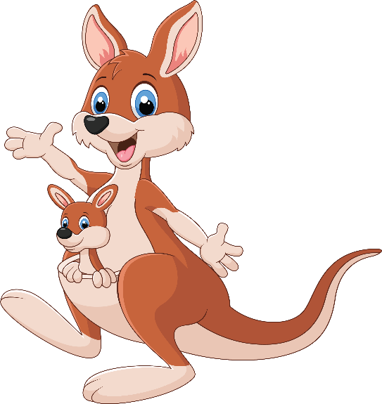 Creative Reading Program - Kangaroo And Joey Clipart (543x575)
