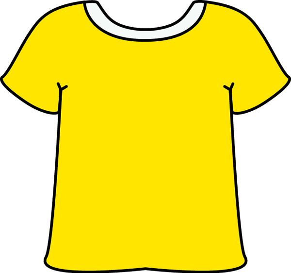 T-shirt Shirt Free Clip Art Image - Yellow And White Tshirt (600x562)