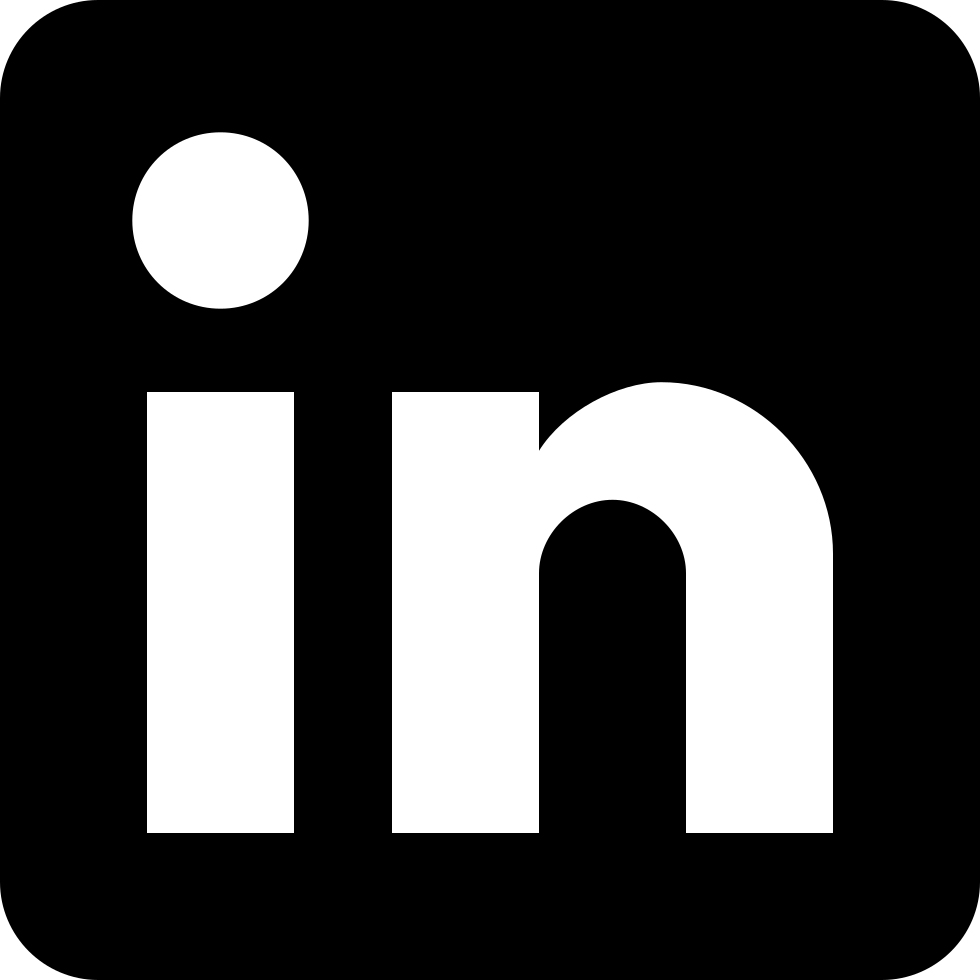 Png File - Linkedin Logo Png Black (980x980)