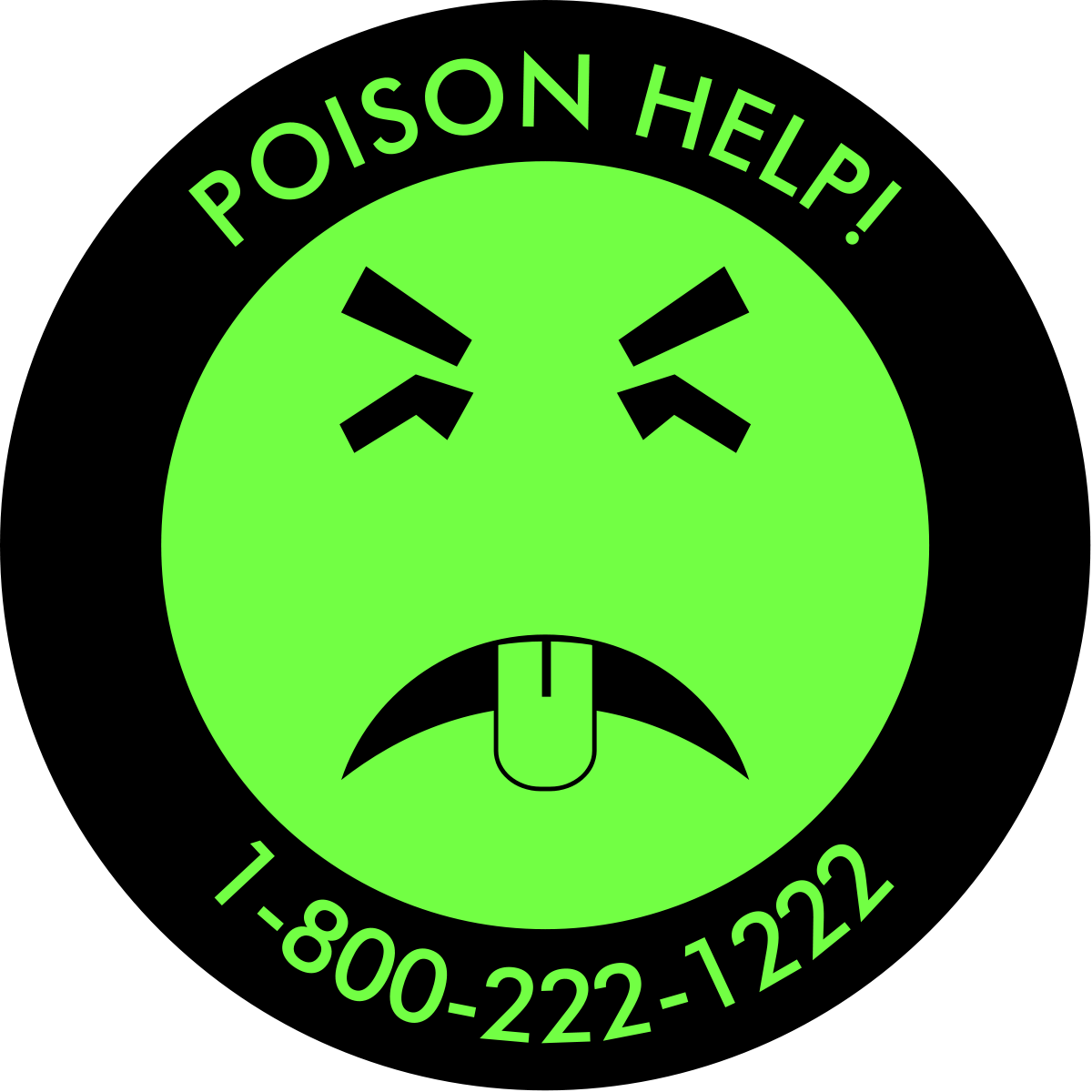 Tie Clipart Lime Green - Mr Yuk Poison Control (1200x1200)