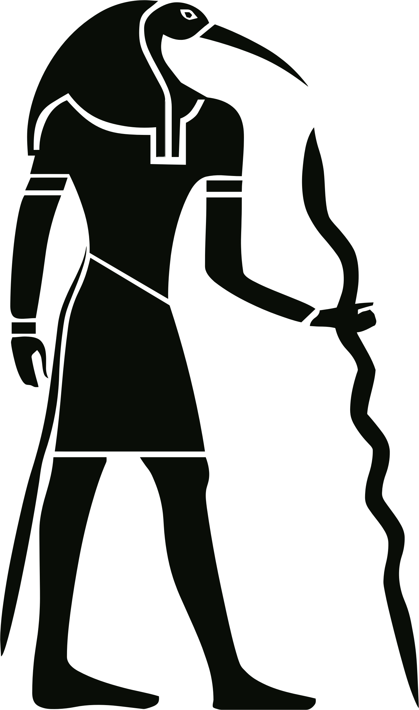 Egyptian Clipart Black And White - Egyptian Hieroglyph Png (1369x2316)
