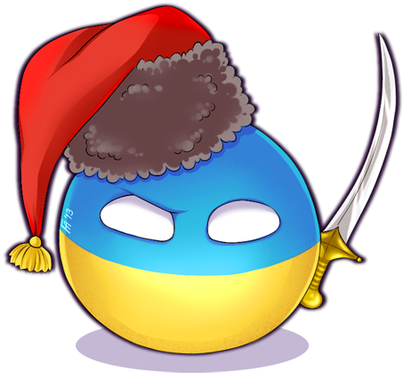 Countryball Ukraine By Fannochka - Countryball Ukraine (500x435)