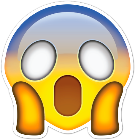 Entsetztes Gesicht - Face Screaming In Fear Emoticon Emoji Pillow Case Cover (490x490)