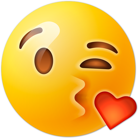 Gesicht Werfen Einen Kuss - Emoji Beso Con Corazon (490x490)