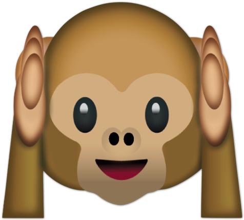 Affe Aufstecken Ohren - Iphone Monkey Emoji (490x441)