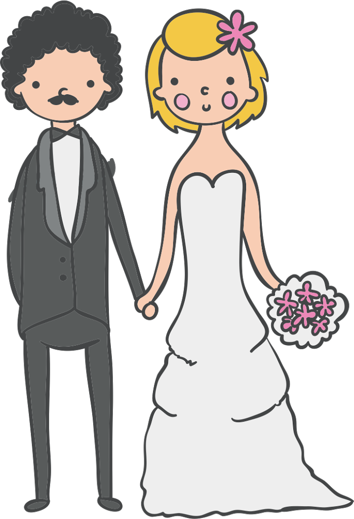 Zeichnungen Von, Einladungen, Indererziehung, Hochzeiten, - Married Wife And Husband Cartoon (699x1024)