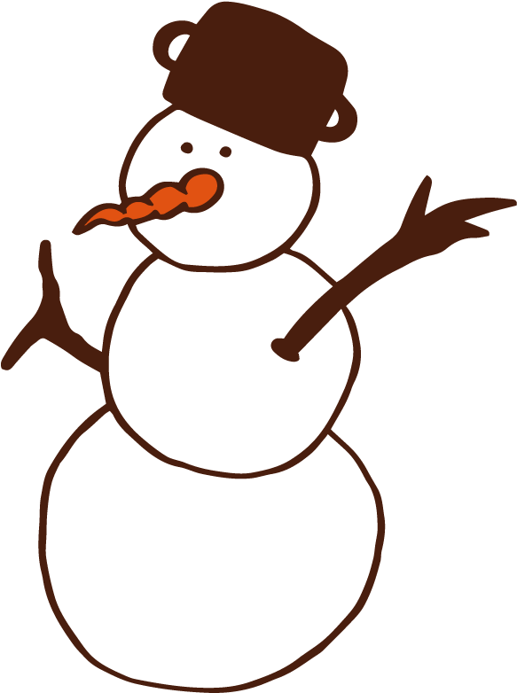 Der Schneemann Mit Karotte Und Topf Ist Ein Blickfang - Design (794x794)