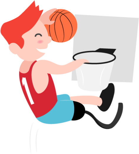 Inklumoji, Das Einen Rothaarigen Jungen Mit Beinprothese - Behinderte Emoji (594x594)