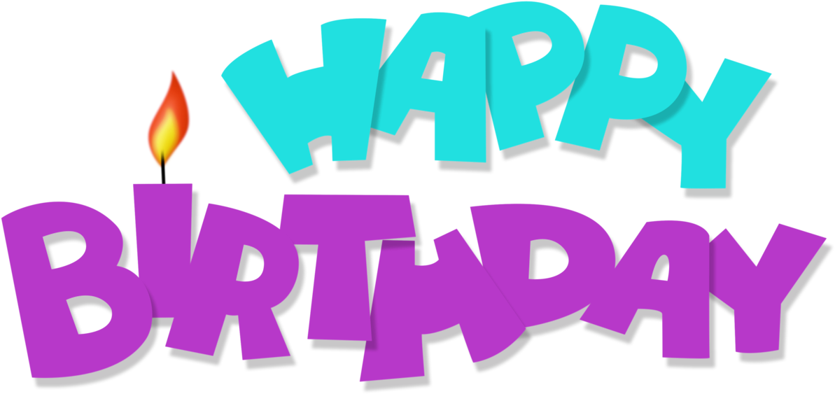 Happy Birthday Transparent Blue And Purple Png Picture - Happy Birthday Png File (1249x640)