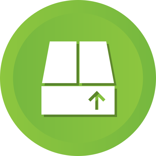Box, Kiste, Laden, Speichern, Lieferung, Paket Symbol - Android Icon Circle (512x512)