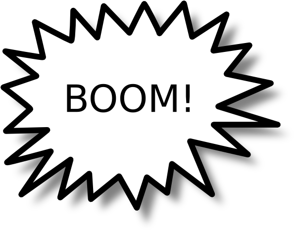 Boom Clip Art - Comic Book Text Box (600x469)