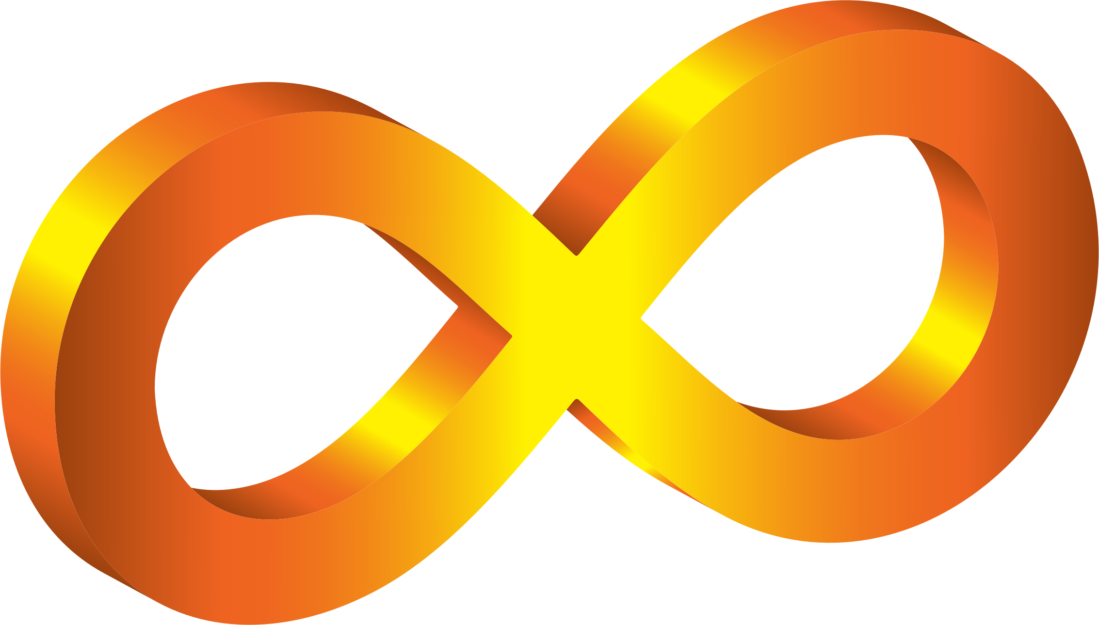 Für Immer Gold Unendlich Schleife Perspekt - Infinity Symbol Clip Art (2266x1290)