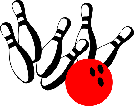 Bowling, Stifte, Kugel, Streik, Spiel - Bowling Pins Clipart Free (429x340)
