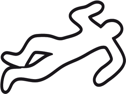 Pin Investigation Pictures Clip Art - Crime Scene Body Outline (469x336)