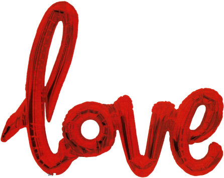 Folienballon Schrift Love Rot - 1 40" Red Air Fill 'love' Script Balloon (450x450)