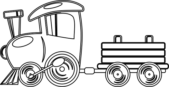 Train Travel Transportation Railway Journe - Train Clipart Black And White Png (658x340)