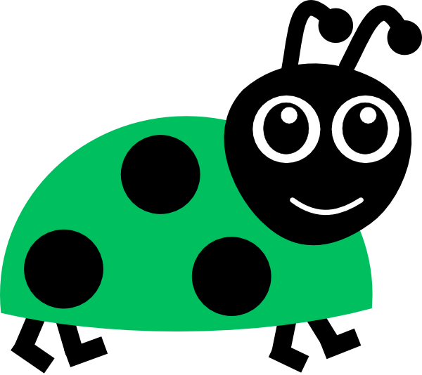 Green Ladybug Clip Art At Clkercom Vector - Ladybug Cartoon (600x534)