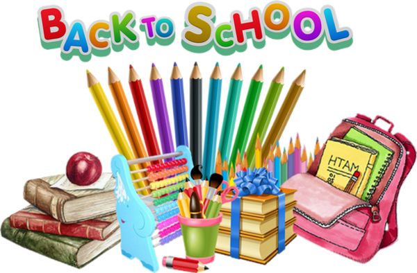 Back To School Image - Books Vector (600x394)