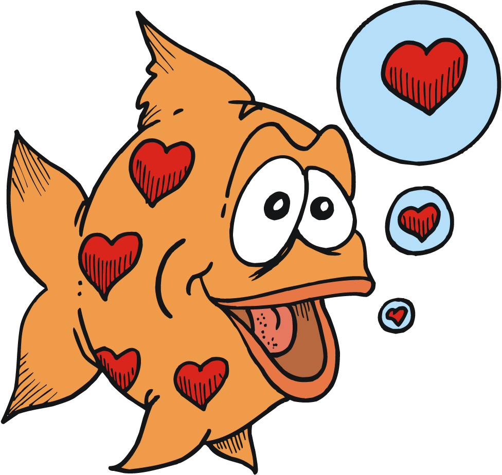 Clipart Info - Fishing Valentines (976x924)