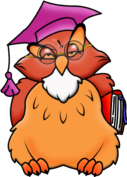 Owl Teacher Cartoon Characters - Татьянин День День Студента (600x600)