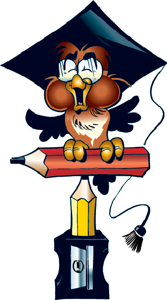 Owl Teacher Cartoon Characters - Causative Use Of Have (600x600)