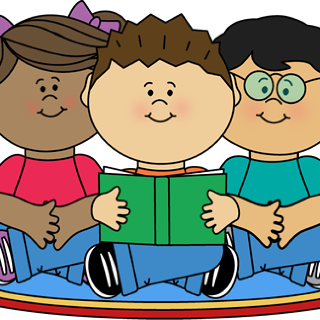 Reading Clipart Image Of School Children Reading Clipart - Child Reading Clipart (1024x1024)