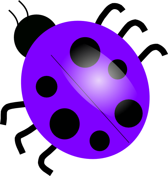 Purple Ladybugs Clip Art At Clker - Ladybug Clip Art (570x596)