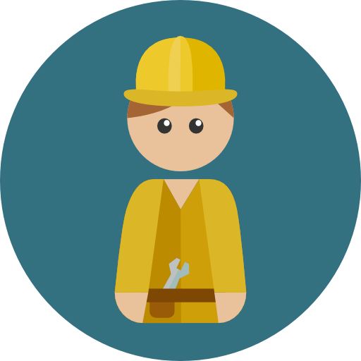 Builder Profession Tool Building - Job Flat Icon Png (512x512)