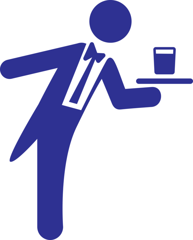 Contractor Clipart Tool Belt - Waiter Icon Png (631x784)