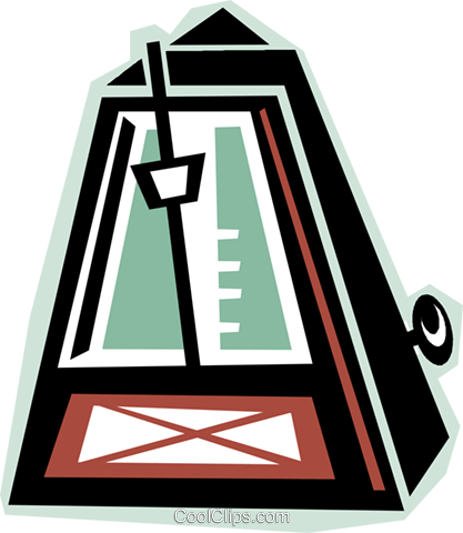 Metronome Royalty Free Vector Clip Art Illustration - Metronome Royalty Free Vector Clip Art Illustration (417x480)