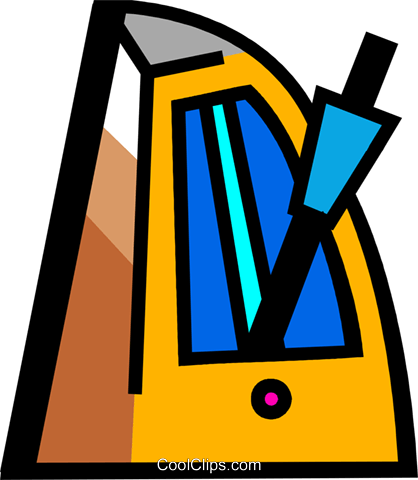 Metronomes Royalty Free Vector Clip Art Illustration - Metronomes Royalty Free Vector Clip Art Illustration (418x480)
