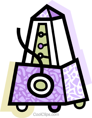 Metronomes Royalty Free Vector Clip Art Illustration - Metronomes Royalty Free Vector Clip Art Illustration (373x480)