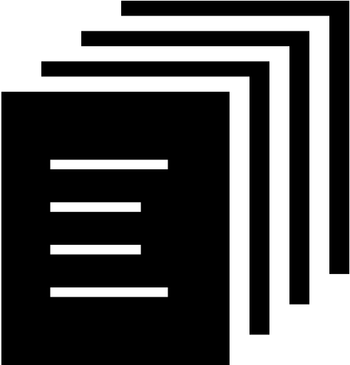 Multiple Files Stack - Files Icon Png Black (512x512)