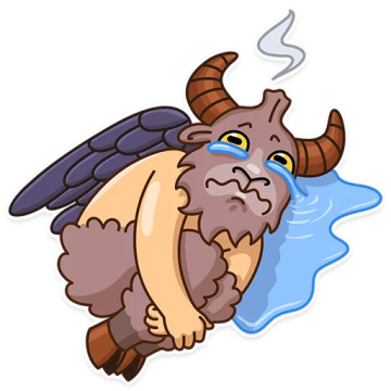 Стикер Хитрый Бафомет - Sticker (360x360)