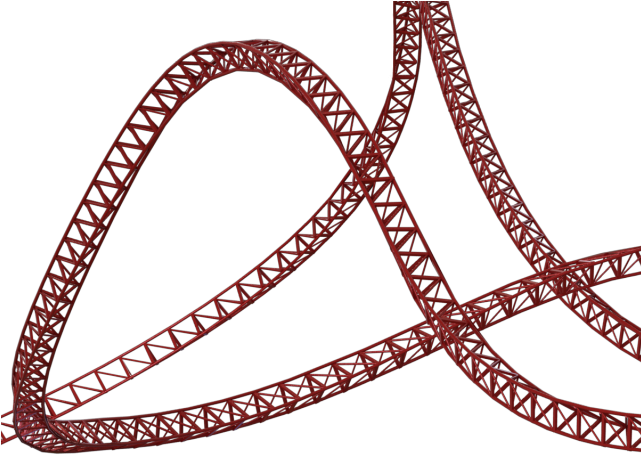 Railroad Tracks Clipart Roller Coaster Track - Roller Coaster Track Clipart (640x480)