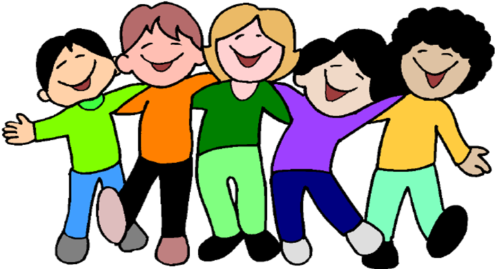 Camper Clipart Youth Center - Group Of Friends Clipart (723x395)