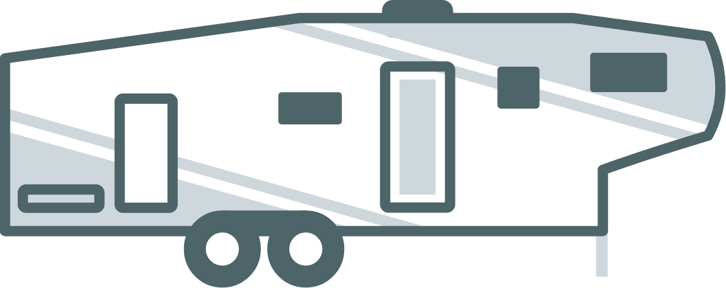 Picture Stock 5th Wheel Camper Clipart - Fifth Wheel Trailer Svg (1057x419)