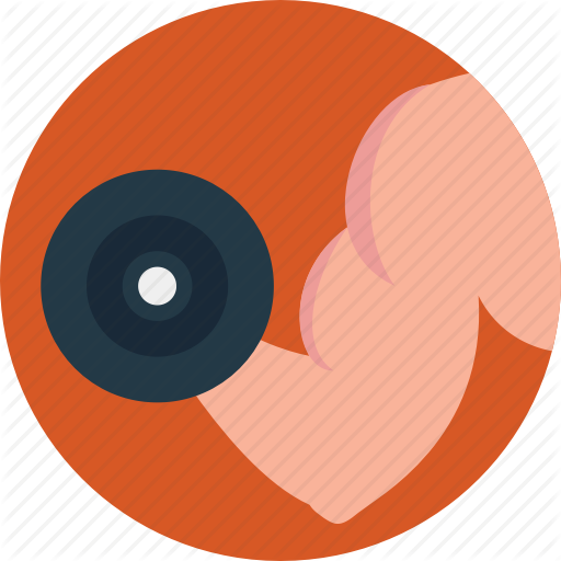 Clip Art Black And White Stock Dumbbell Clipart Muscular - Gym (512x512)