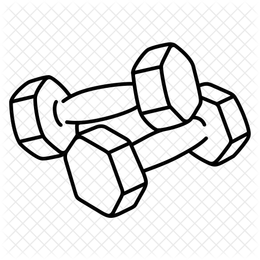Dumbbell Banner Free - Draw A Dumbell (512x512)