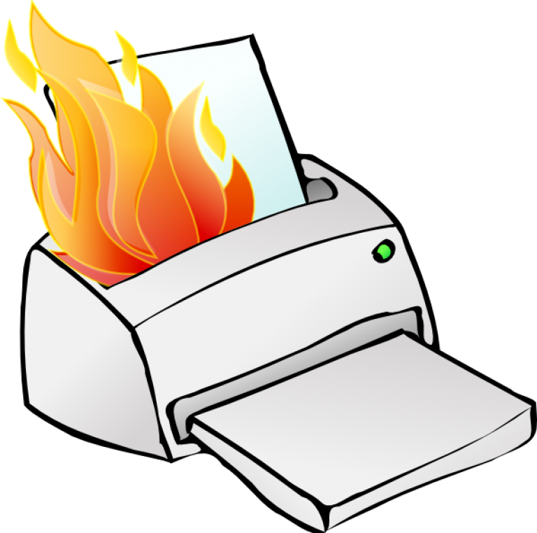 Oh Well, The Printer Will Never Be On Fire Like The - Printer Clipart Png (768x762)