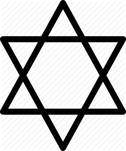 Clip Art Royalty Free Stock Holidays Outlined By Swifticons - Jewish Star Transparent (430x512)